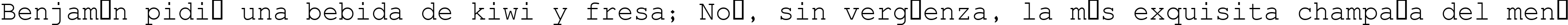 Пример написания шрифтом Rod текста на испанском