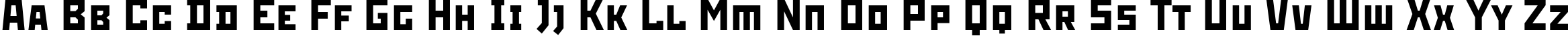 Пример написания английского алфавита шрифтом RodchenkoC