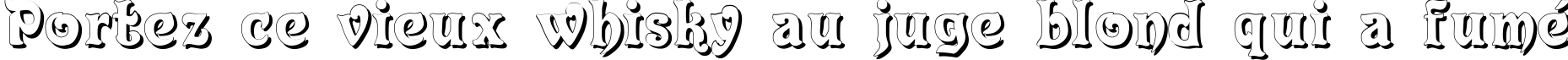 Пример написания шрифтом Roland Shadow текста на французском