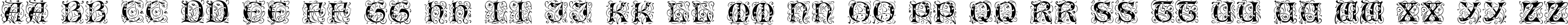 Пример написания английского алфавита шрифтом Romantik