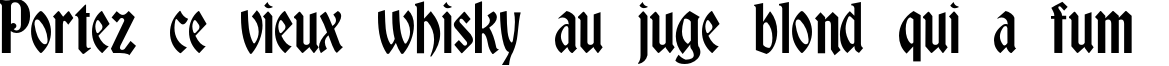 Пример написания шрифтом Romwall текста на французском