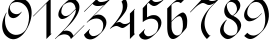 Пример написания цифр шрифтом Rondo AncientOne