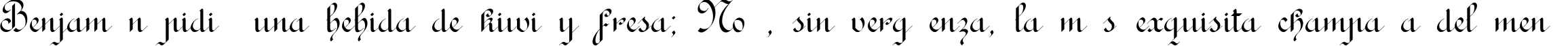 Пример написания шрифтом Rondo AncientOne текста на испанском