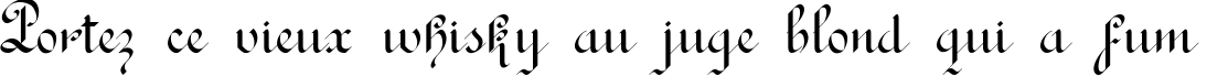 Пример написания шрифтом Rondo AncientTwo текста на французском