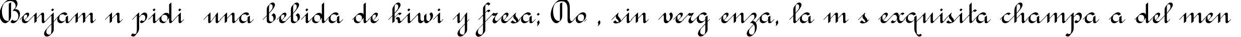 Пример написания шрифтом Rondo Calligraphic текста на испанском