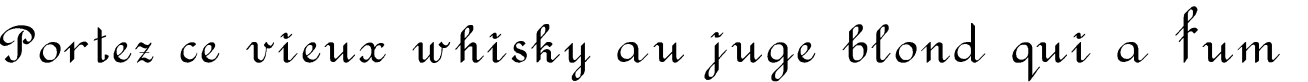 Пример написания шрифтом Rondo текста на французском