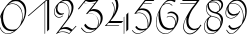 Пример написания цифр шрифтом Rondo Twin Thin
