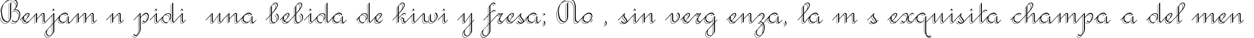 Пример написания шрифтом Rondo Twin Thin текста на испанском