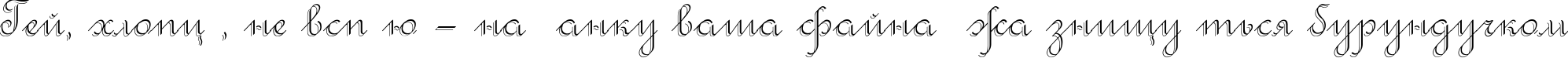 Пример написания шрифтом Rondo Twin Thin текста на украинском