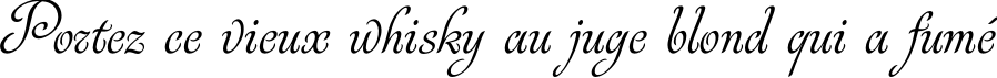 Пример написания шрифтом Rosabella текста на французском