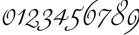 Пример написания цифр шрифтом Rosabella
