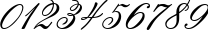 Пример написания цифр шрифтом Rosamunda Two