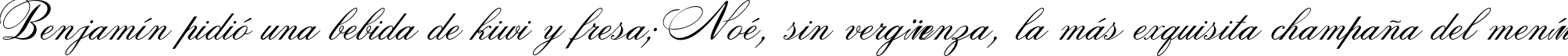 Пример написания шрифтом Rosamunda Two текста на испанском