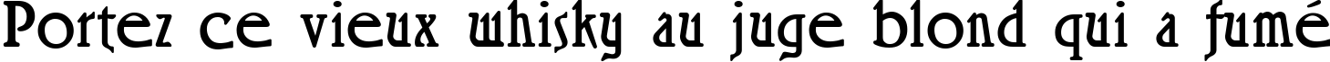 Пример написания шрифтом Rossano Regular текста на французском