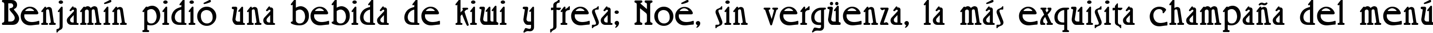 Пример написания шрифтом Rossano Regular текста на испанском