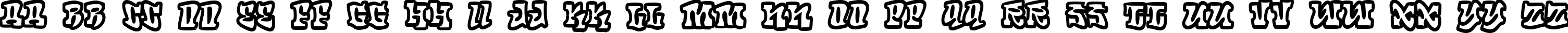 Пример написания английского алфавита шрифтом RoteFlora