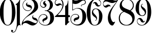 Пример написания цифр шрифтом Rothenburg Decorative