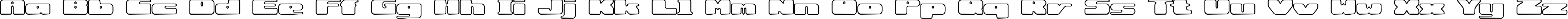 Пример написания английского алфавита шрифтом Rotund Outline BRK
