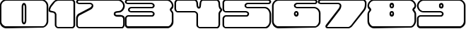 Пример написания цифр шрифтом Rotund Outline BRK