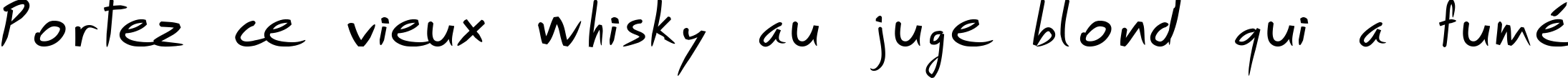 Пример написания шрифтом Royfont текста на французском