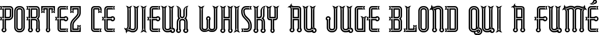 Пример написания шрифтом RubaiyatEngraved текста на французском