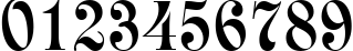 Пример написания цифр шрифтом Rubius