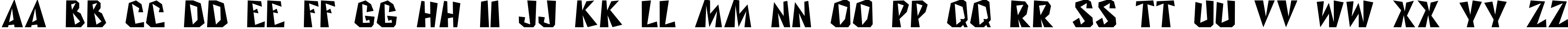 Пример написания английского алфавита шрифтом Rublik
