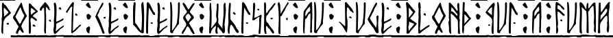 Пример написания шрифтом Runic Alt текста на французском