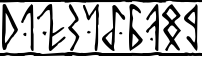 Пример написания цифр шрифтом Runic Alt
