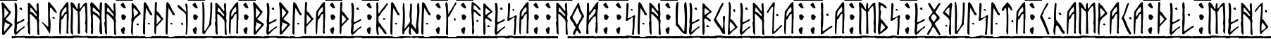 Пример написания шрифтом Runic Alt текста на испанском