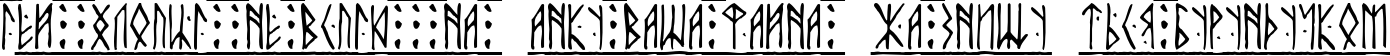 Пример написания шрифтом Runic Alt текста на украинском