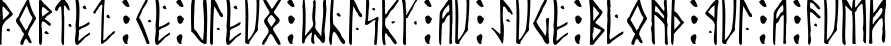 Пример написания шрифтом Runic AltNo текста на французском