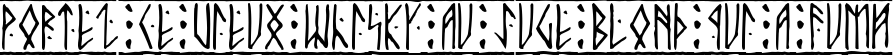 Пример написания шрифтом Runic текста на французском