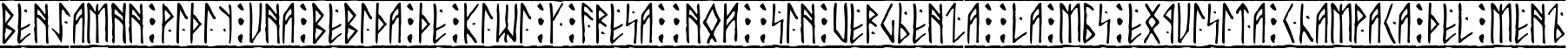 Пример написания шрифтом Runic текста на испанском