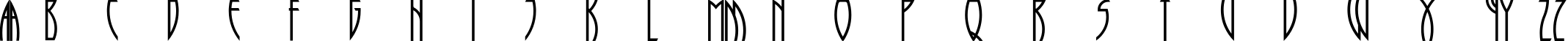 Пример написания английского алфавита шрифтом Runy-Tunes