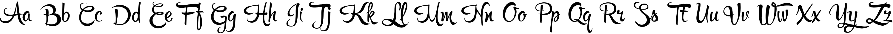Пример написания английского алфавита шрифтом Rupster Script Free