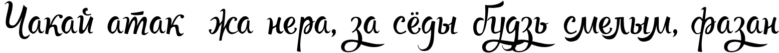 Пример написания шрифтом Rupster Script Free текста на белорусском