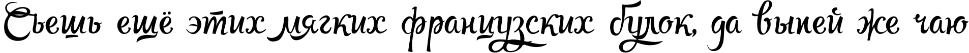Пример написания шрифтом Rupster Script Free текста на русском