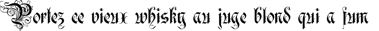 Пример написания шрифтом Rurintania текста на французском