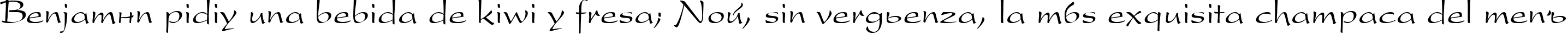 Пример написания шрифтом Sakura текста на испанском