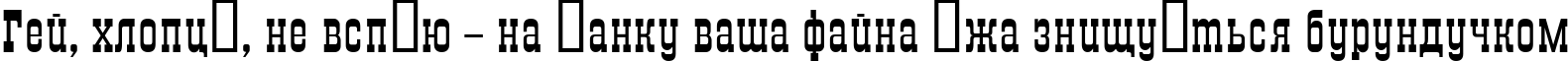 Пример написания шрифтом Saloon текста на украинском