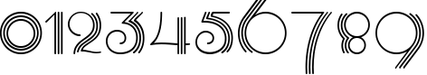 Пример написания цифр шрифтом Samba DecorC
