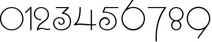 Пример написания цифр шрифтом SambaС