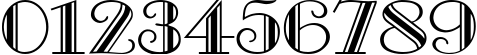 Пример написания цифр шрифтом Sanasoft Galleria.kz