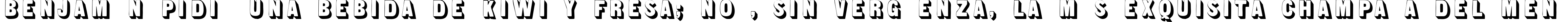 Пример написания шрифтом Sans Serif Shaded текста на испанском