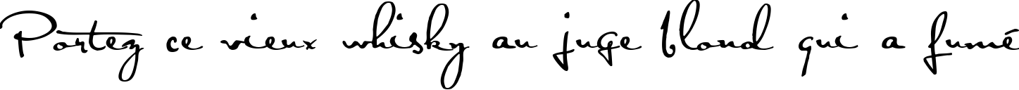 Пример написания шрифтом Satisfaction текста на французском