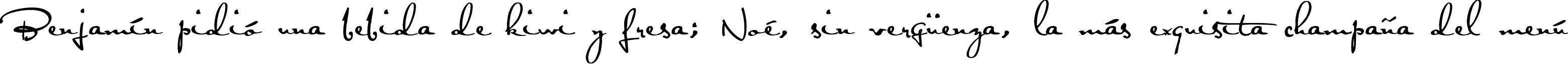 Пример написания шрифтом Satisfaction текста на испанском