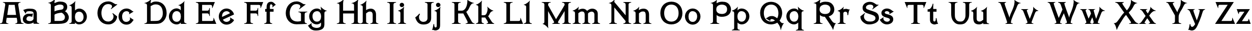Пример написания английского алфавита шрифтом Savin TYGRA