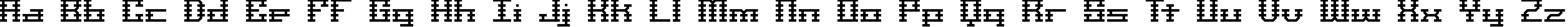 Пример написания английского алфавита шрифтом Scalelines BRK