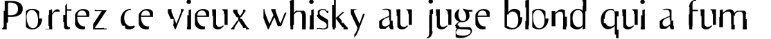 Пример написания шрифтом Scarecrow текста на французском